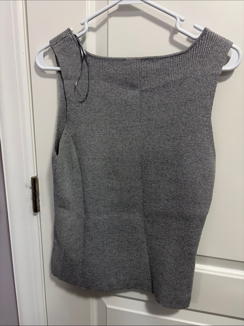 STATE Gray & Silver Ribbed Tank Top - Picture 2 of 3